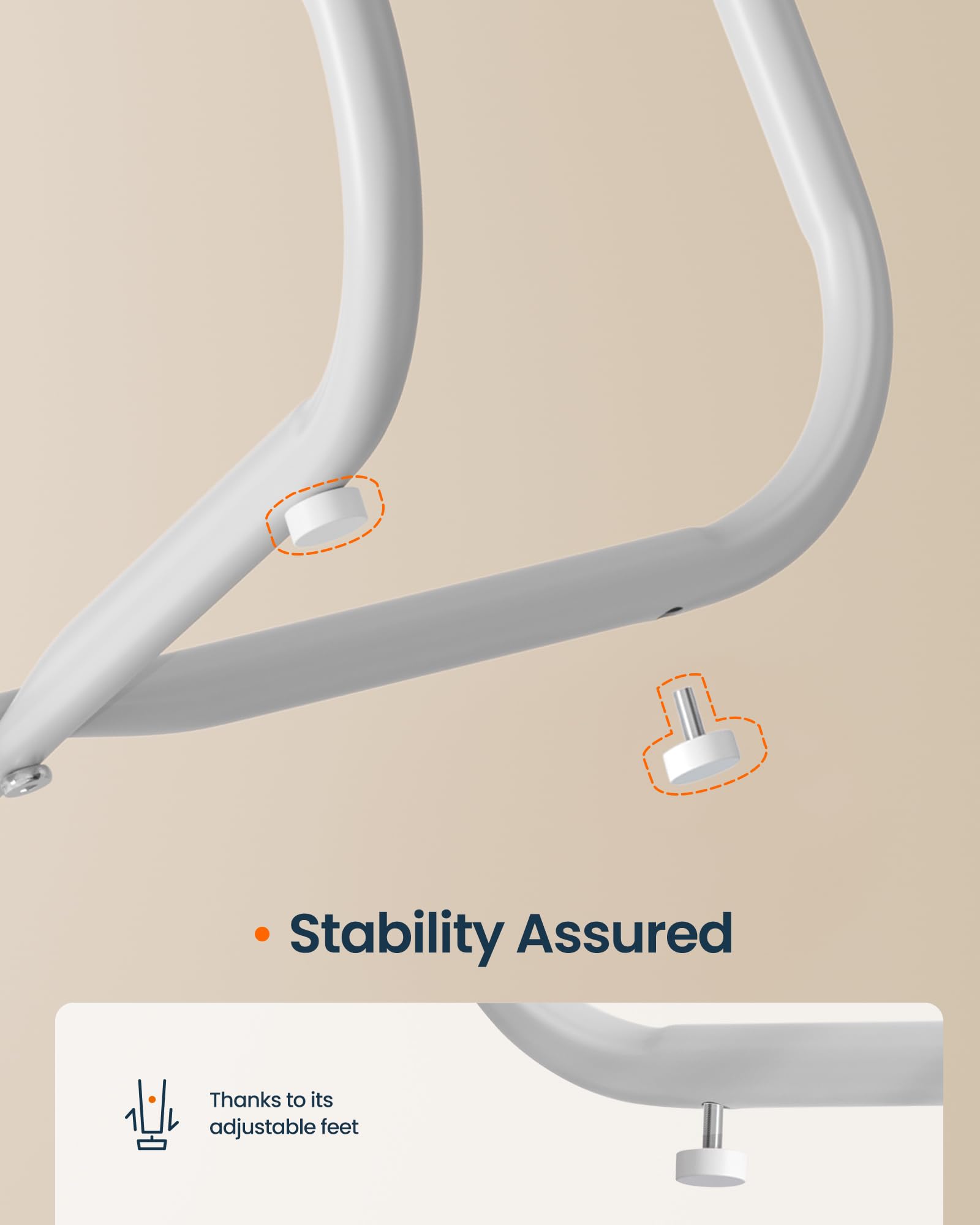 SongMics Home adjustable feet protect floors and improve stability.