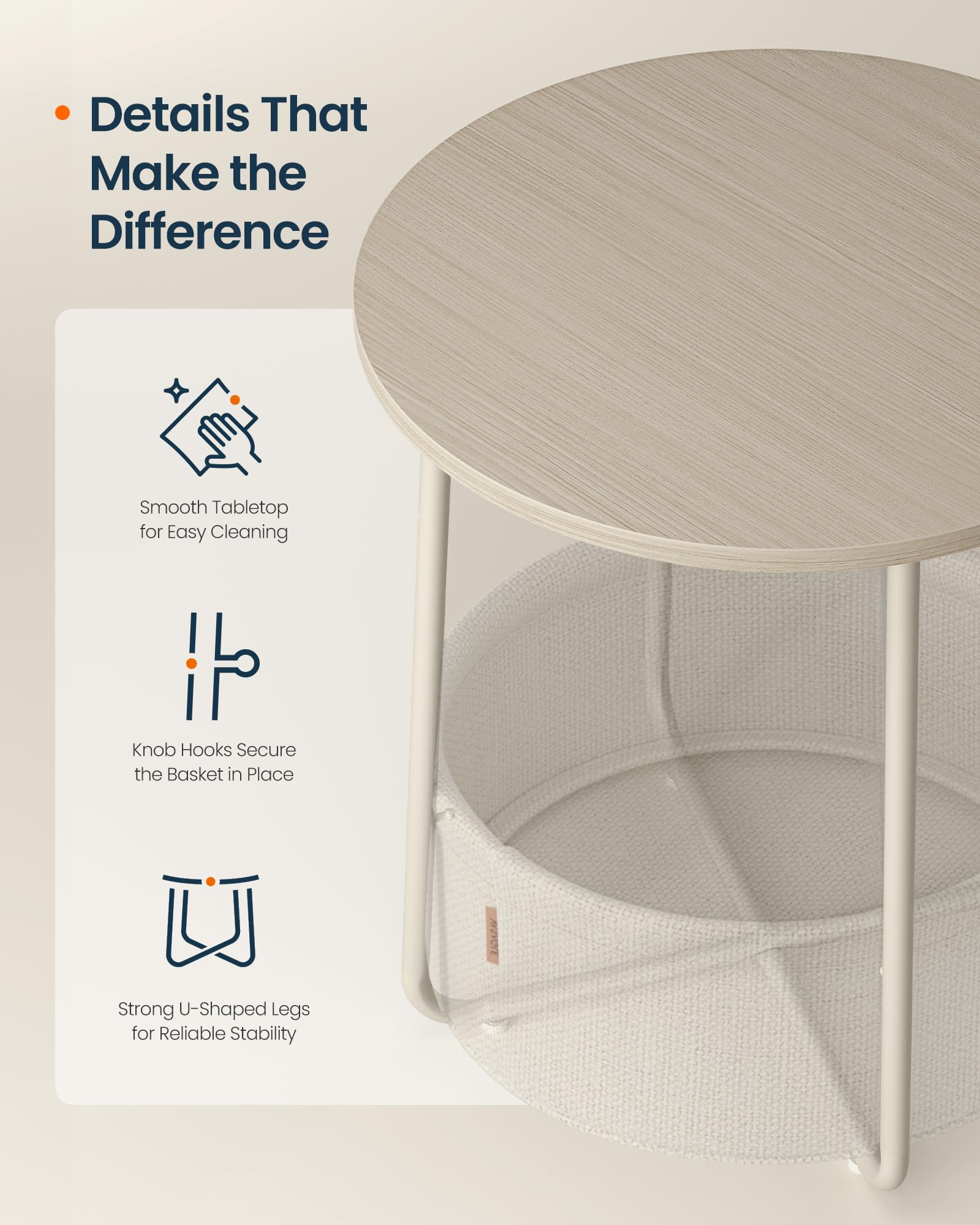 SONGMICS HOME easy assembly ensures setup in minutes.