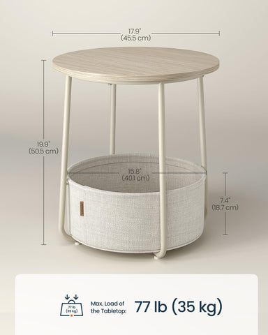 SONGMICS HOME two-tier nightstand keeps essentials within reach by the bed.
