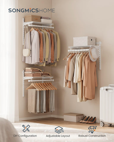 URGR031W01 adjustable shelves maximize custom closet storage.