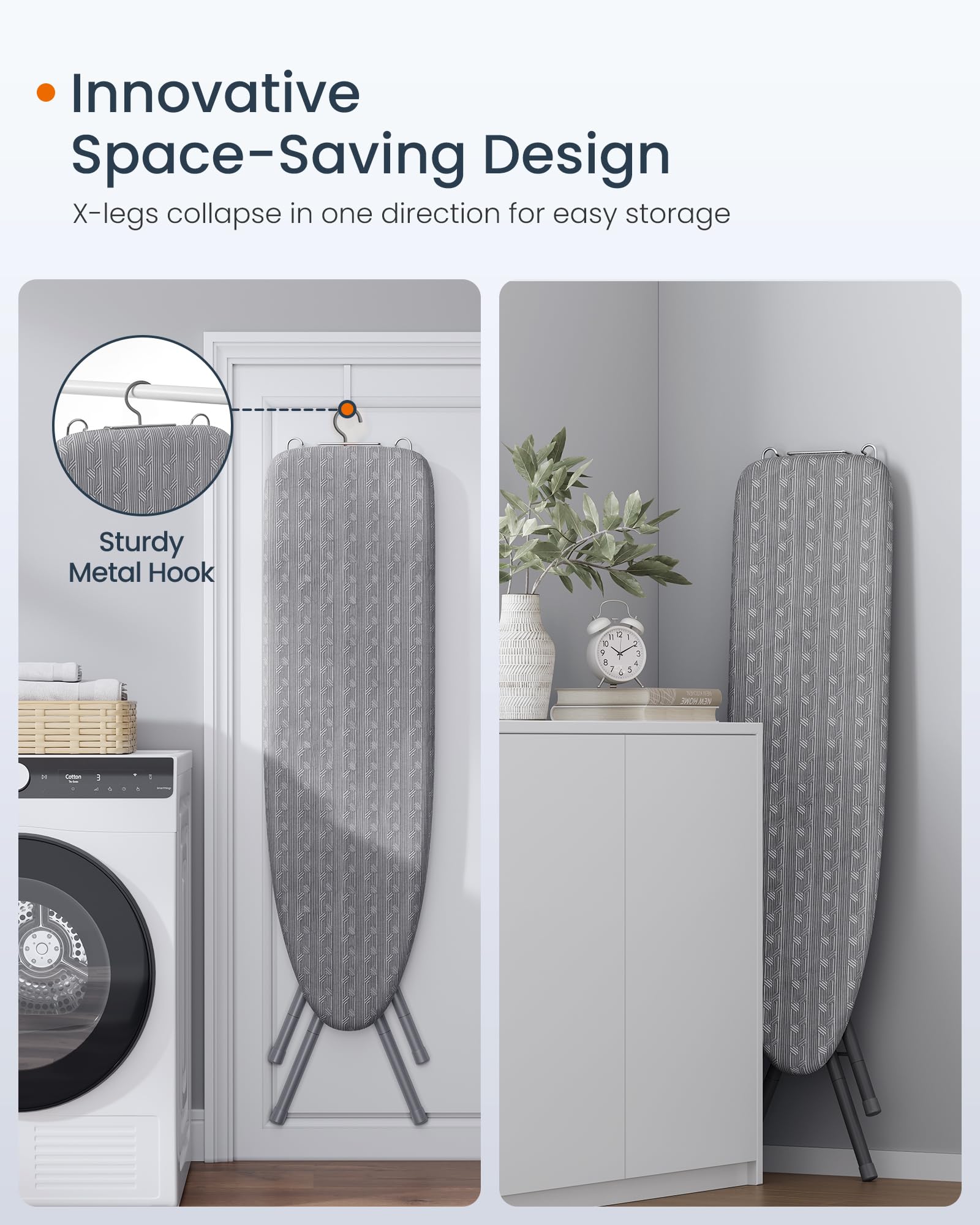 SONGMICS ironing board 4-layer surface for fabric protection