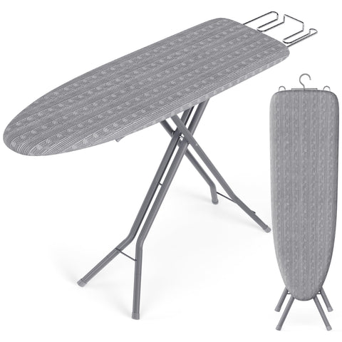 SONGMICS ironing board folded with dual X-legs for compact storage