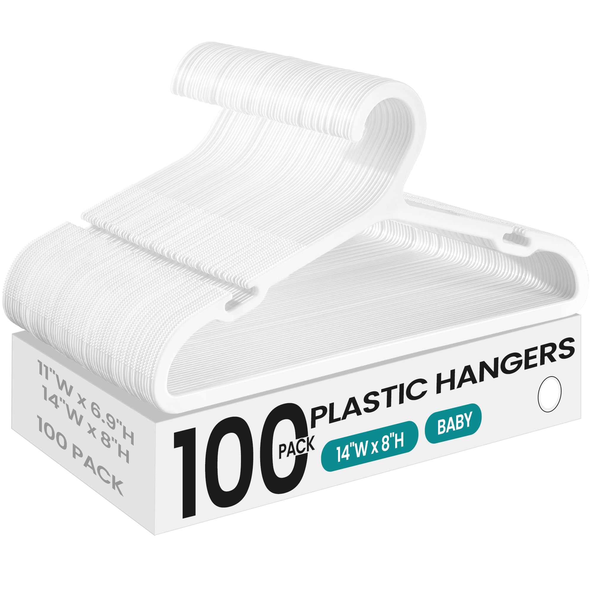 SongMics Kids Hangers cloud white, 14x7 inches, protects garments and saves closet space.