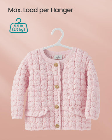 SongMics kids hanger with slim profile saves space while organizing outfits.