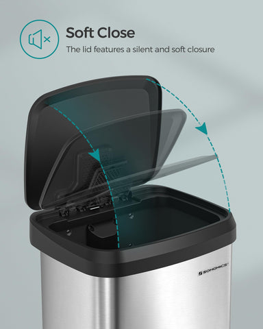 SONGMICS carbon filter lid helps absorb odors during cooking and cleaning.