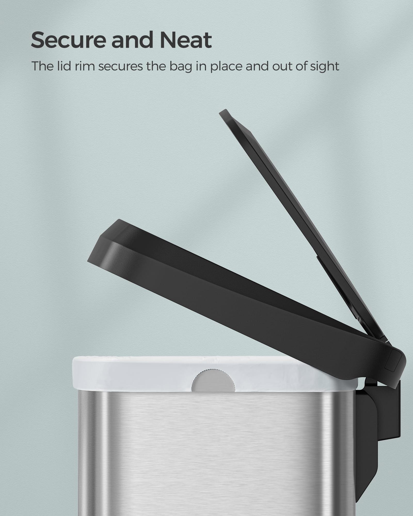 SONGMICS 50 L capacity supports big households without frequent trips.