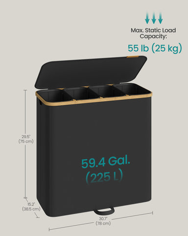 Songmics 59.4-gallon capacity suitable for weekly family laundry