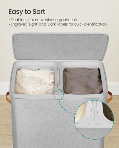 Songmics compartments labels image highlighting light and dark sorting