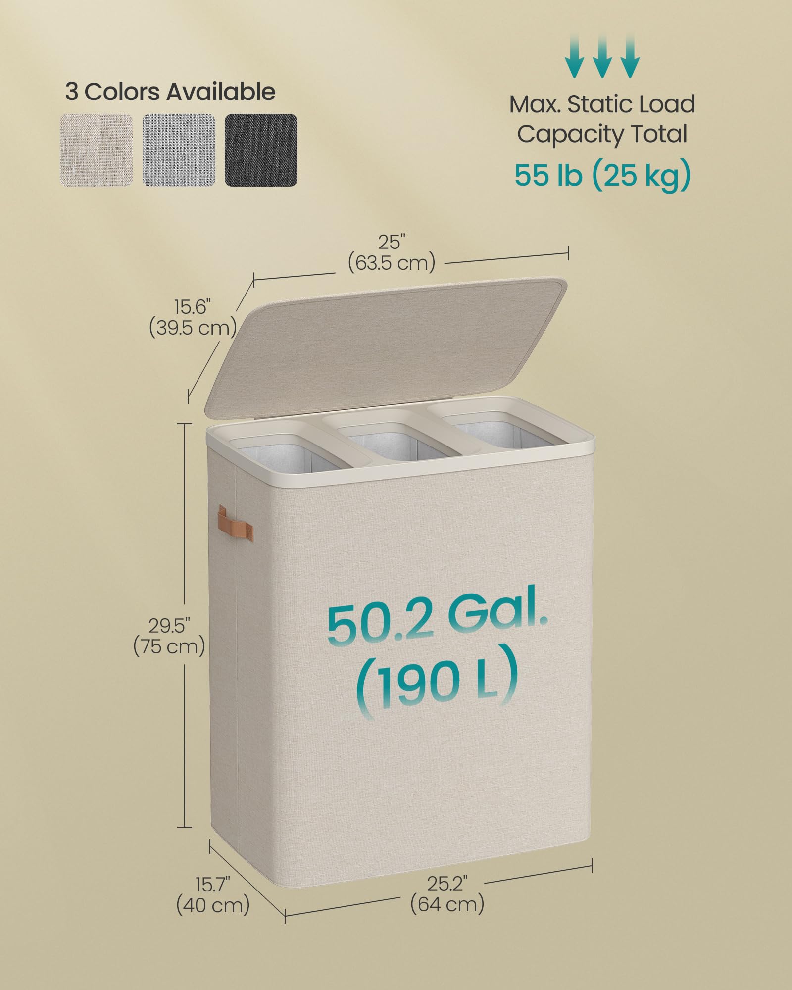 SONGMICS easy assembly lets you set up in minutes with four fiberglass rods.