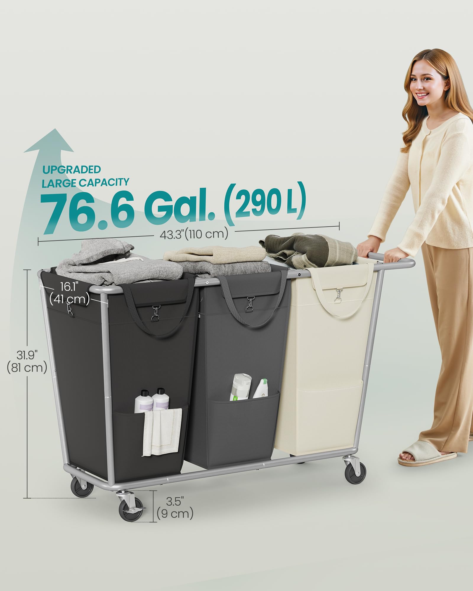 In-use view of SongMics laundry basket simplifying daily routine