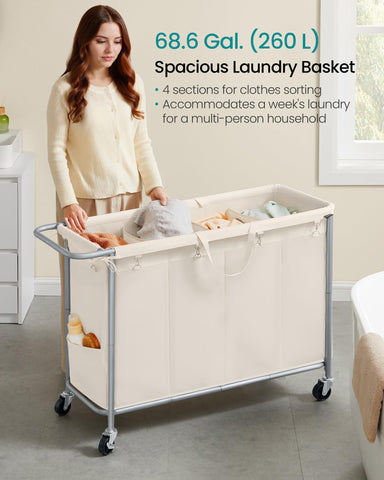 Songmics laundry basket steel frame highlights sturdy construction
