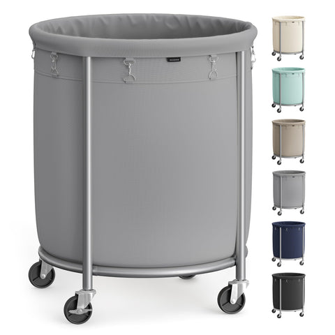 SONGMICS wheeled laundry basket for easy transport and large-capacity loads