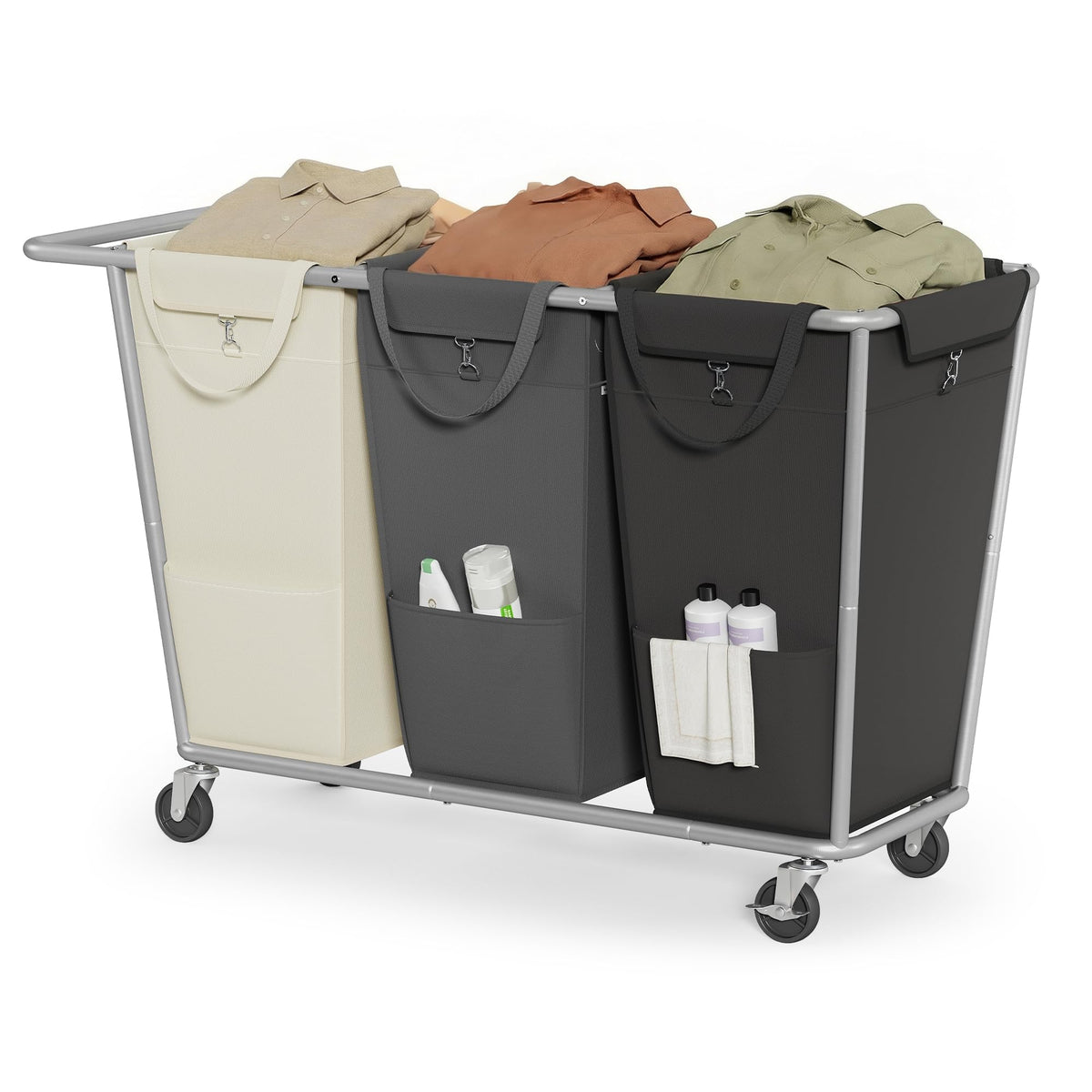 SongMics laundry basket with wheels enables easy transport of bulky laundry