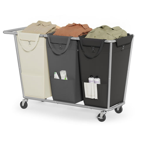 SongMics laundry basket with wheels enables easy transport of bulky laundry