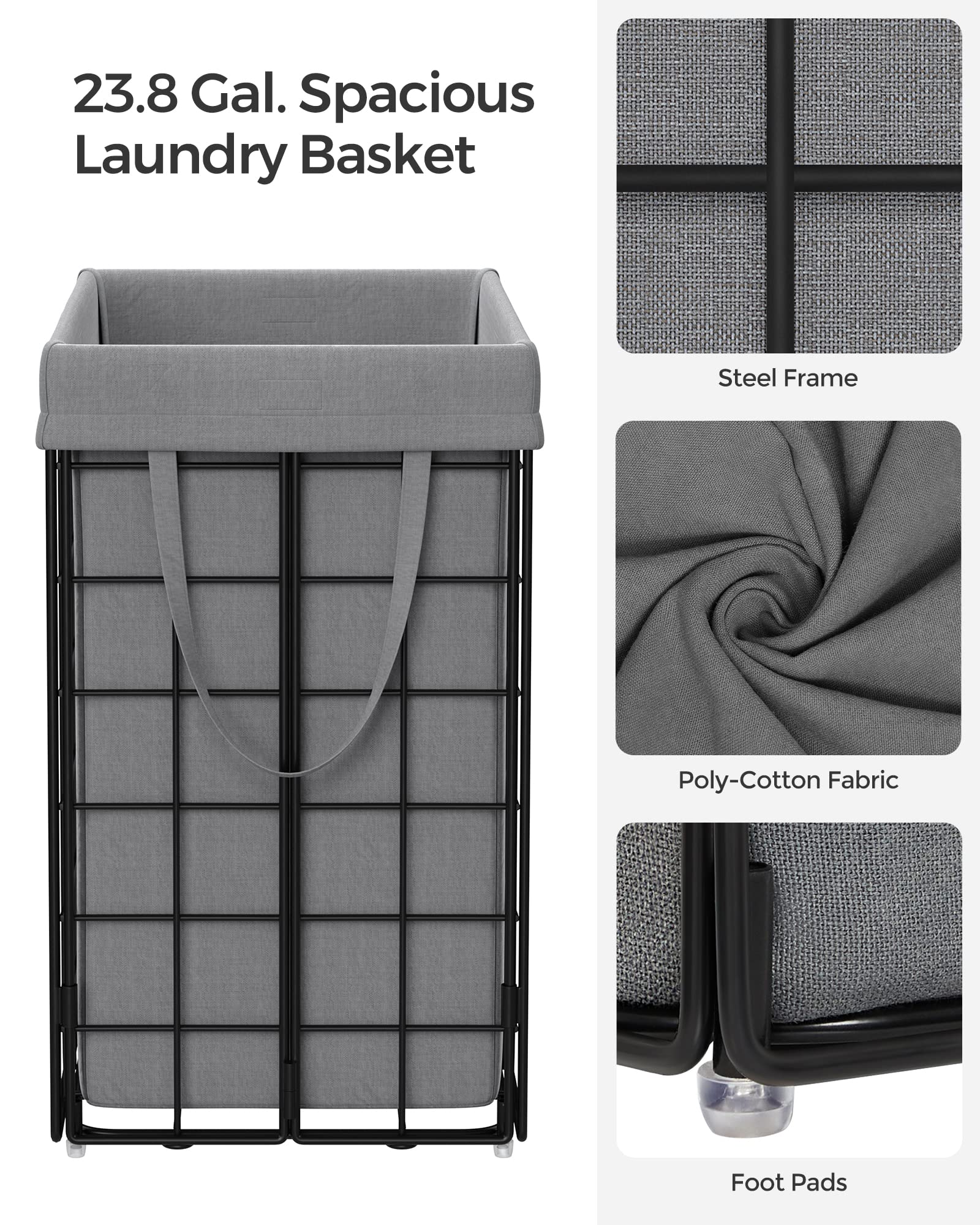 Songmics wide handles simplify carrying laundry between rooms