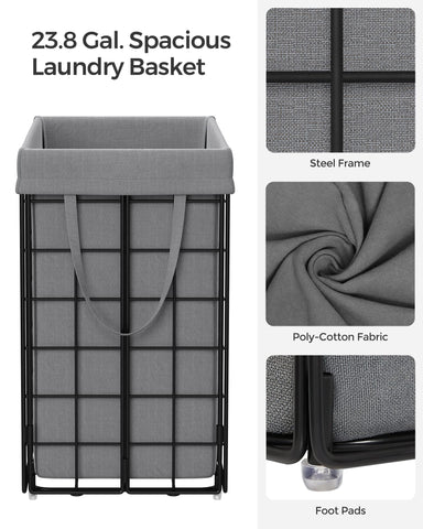 Songmics wide handles simplify carrying laundry between rooms
