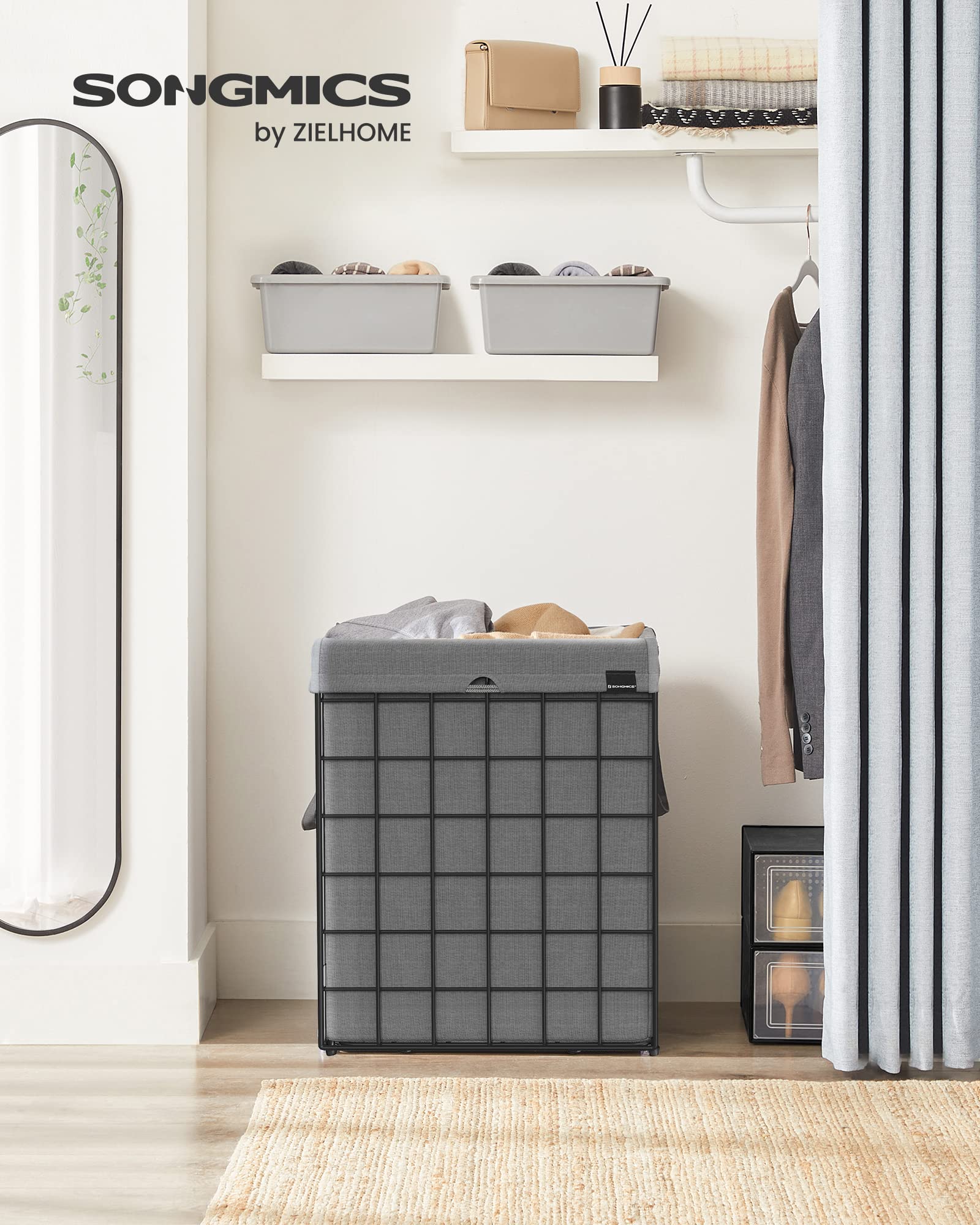 Songmics removable liner enables easy removal and washing