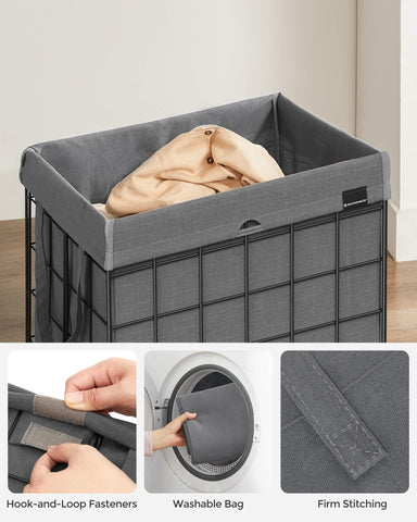 Songmics sturdy bag holds up to 44 lb of laundry