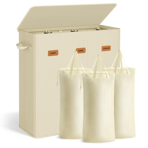 SongMics laundry hamper shows 47point6-gallon capacity for a week of laundry