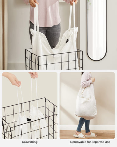 Songmics bottom-insert base provides sturdy support for heavy loads.