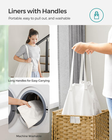 SONGMICS removable liner with cut-out handles for easy carrying