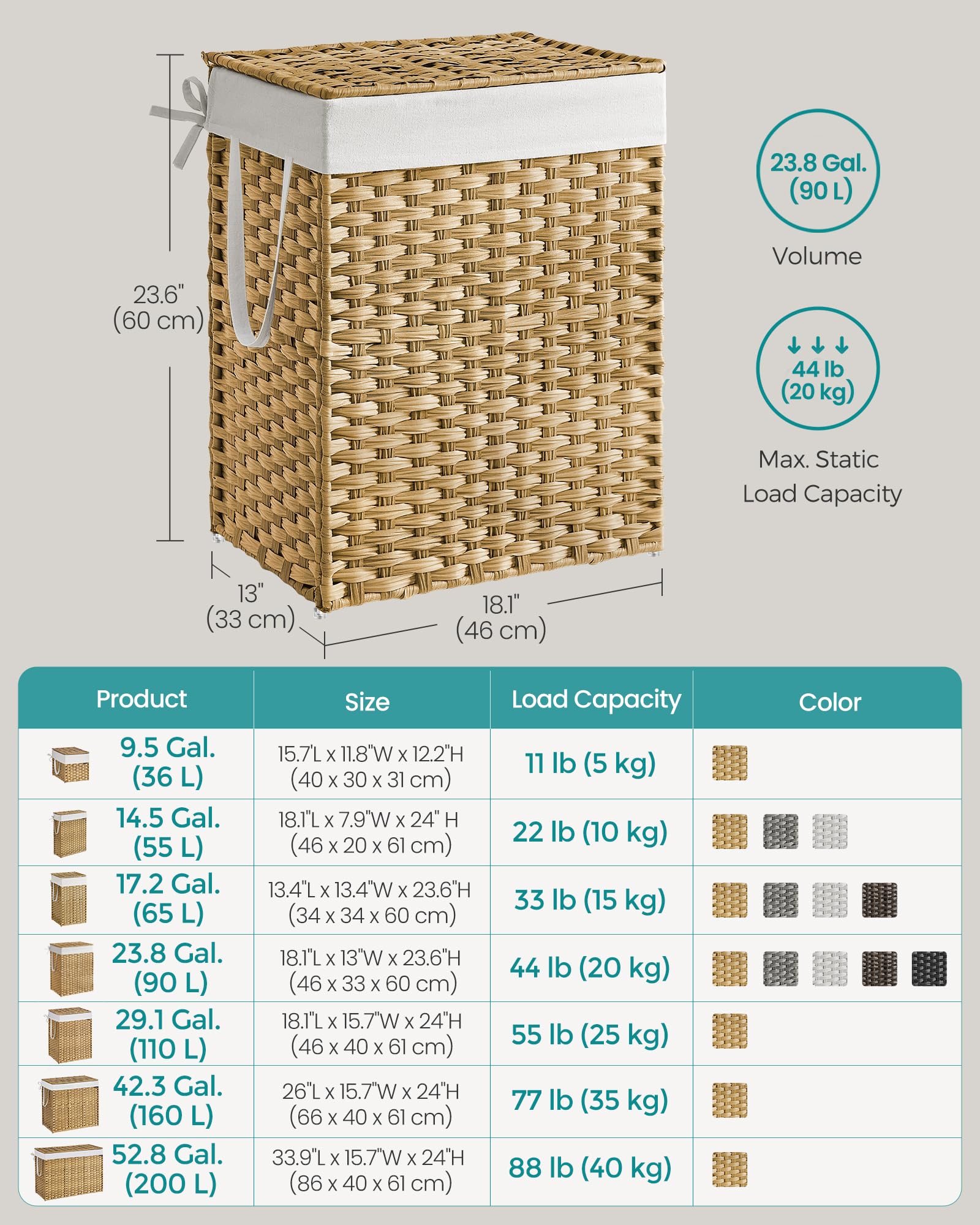 Songmics foldable design saves space when not in use.