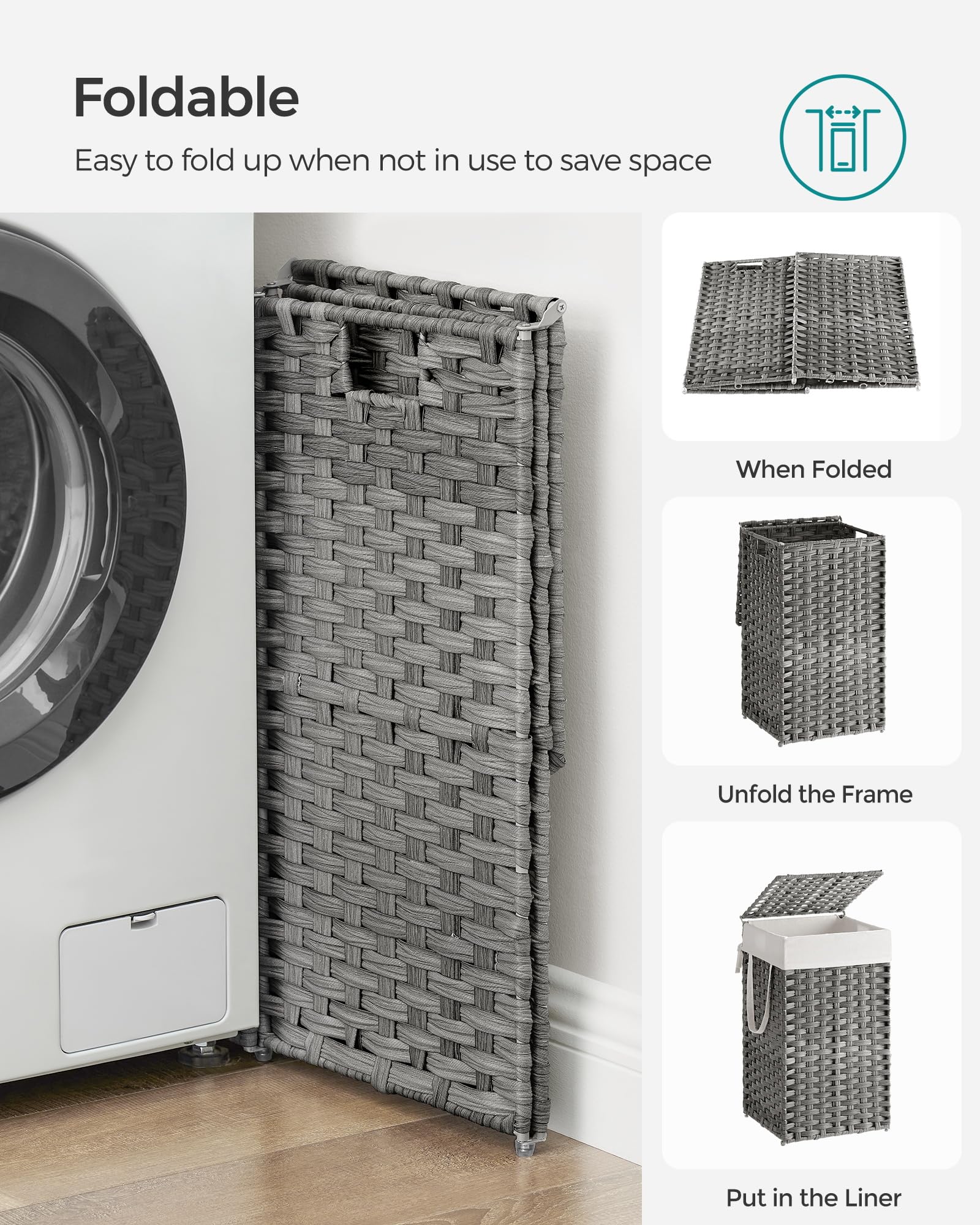 SONGMICS foldable design for compact storage when not in use.