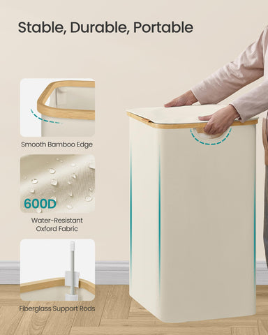 SONGMICS foldable storage for compact closet and laundry space