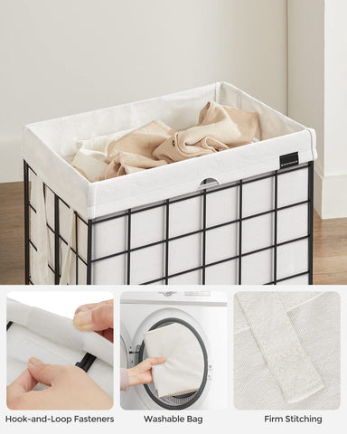 Songmics folded-frame storage shows compact, space-saving design.