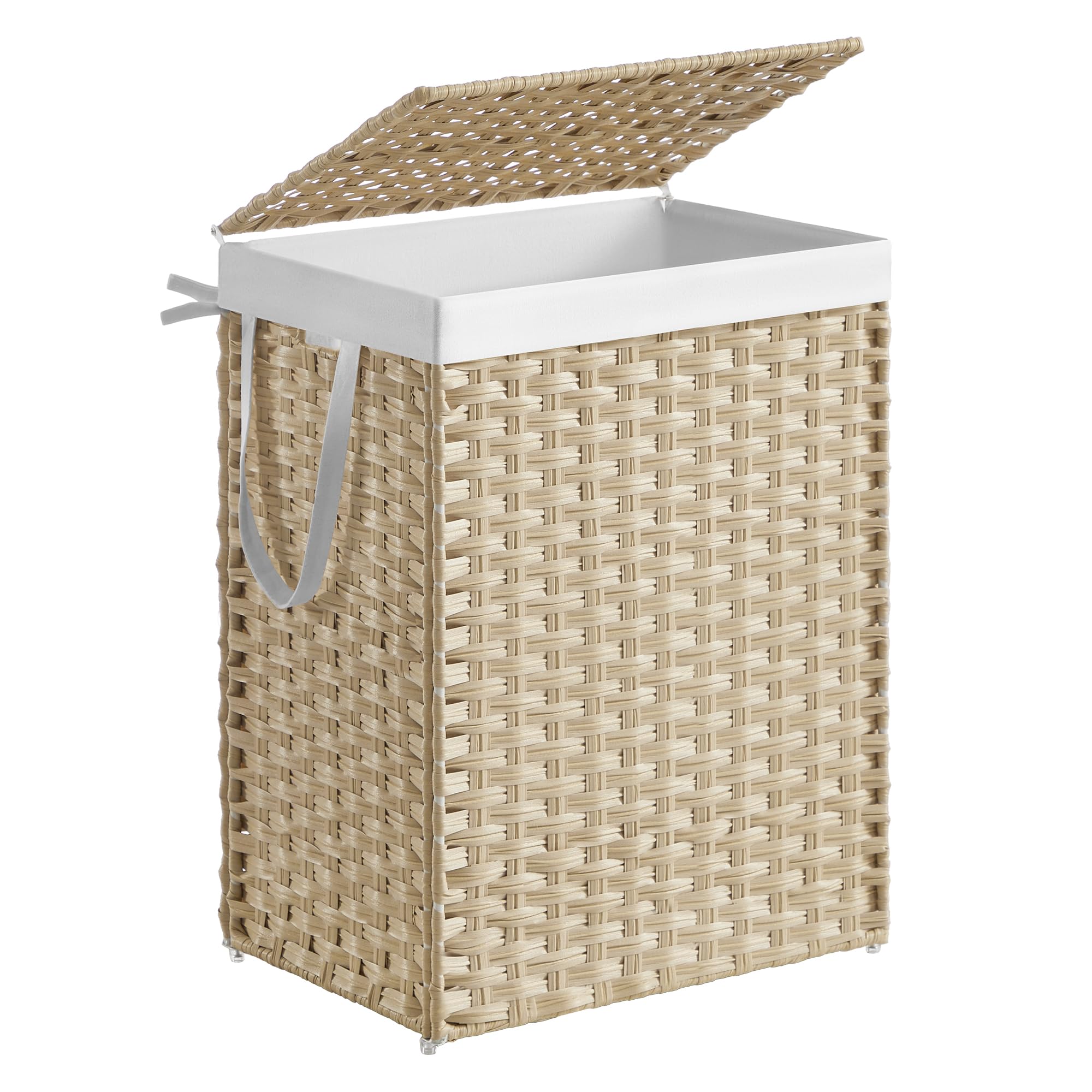 SongMics laundry hamper with lid in Summer Sand shows discreet storage and a tidy look