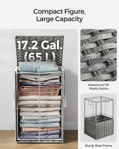 SONGMICS liner with side handles simplifies transporting laundry.
