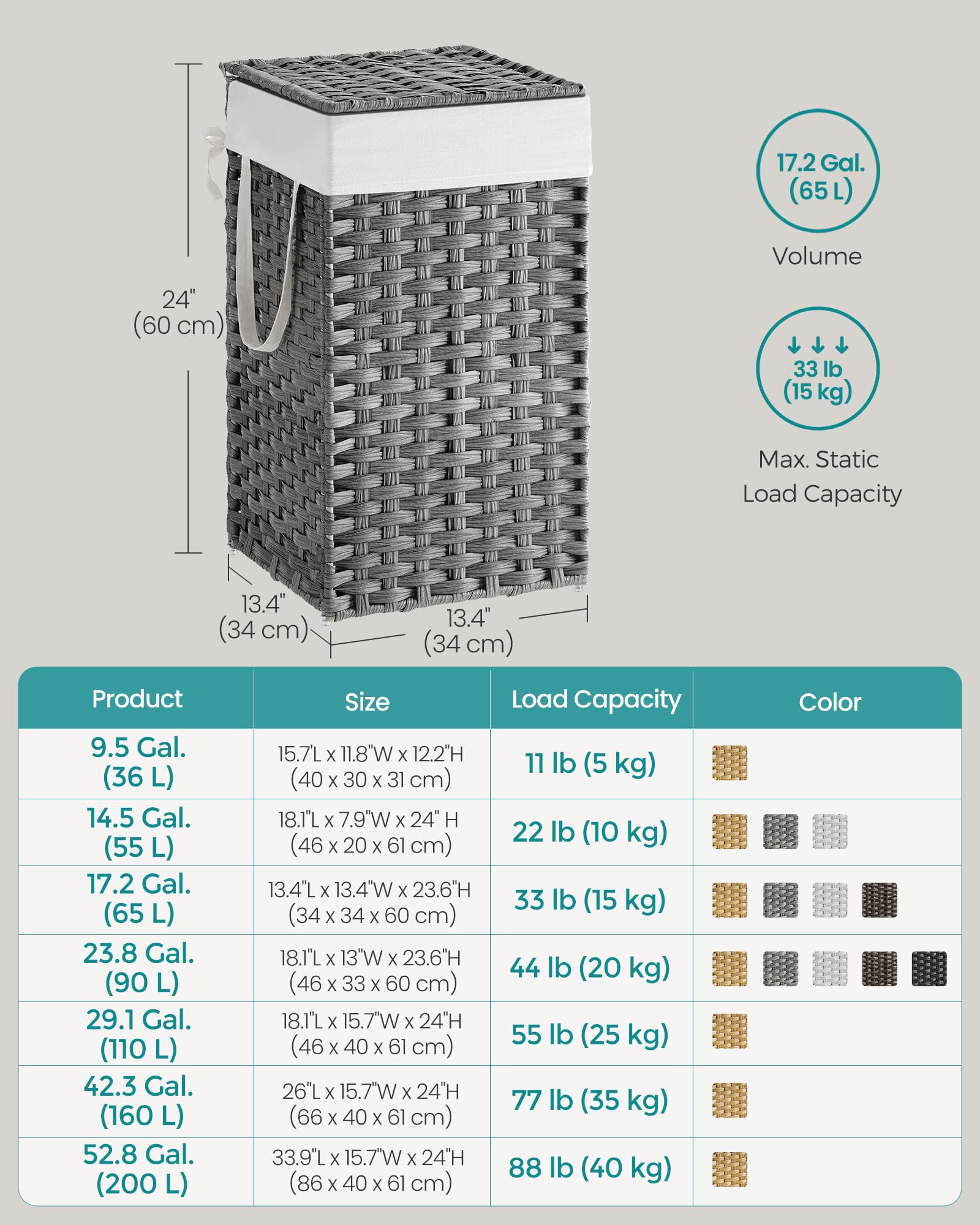 SONGMICS sturdy metal frame supports up to 33 lb.