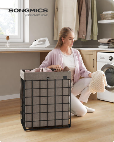 SONGMICS removable liner shown being detached for washing and hygiene