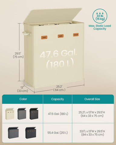 SongMics sturdy fiberglass rods keep the hamper firm over time