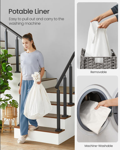 SONGMICS waterproof, ventilated rattan helps clothes stay dry and breathable.