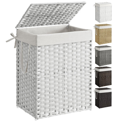 SONGMICS laundry hamper with lid, easy-access design to hide laundry