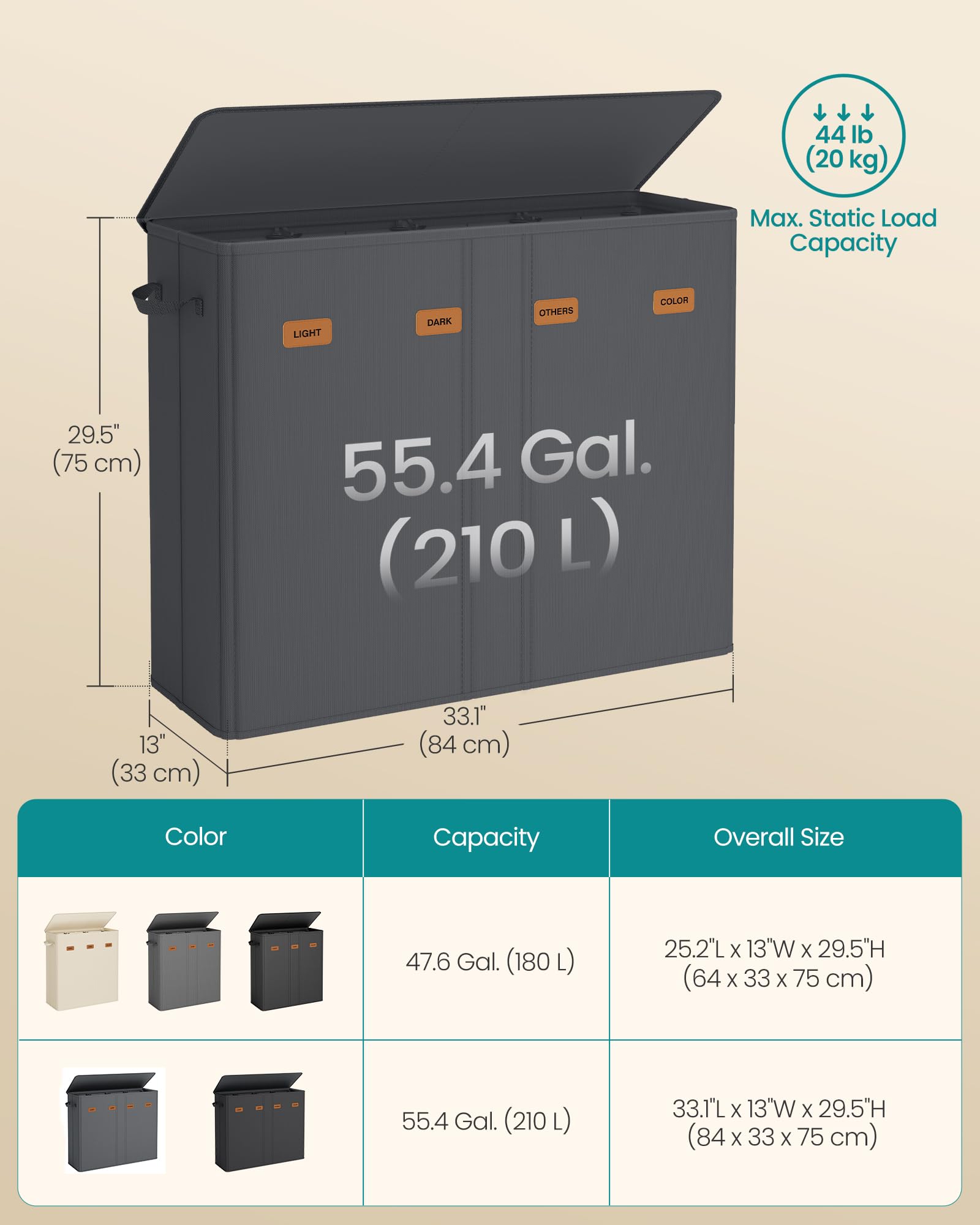 SONGMICS bedroom-friendly design integrates easily into daily routines.