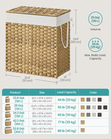 SONGMICS double hamper with lid helps odors stay out.