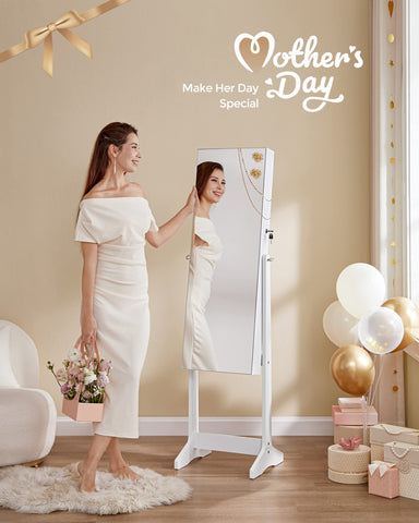 Lockable SONGMICS jewelry cabinet keeps valuables safe and accessible