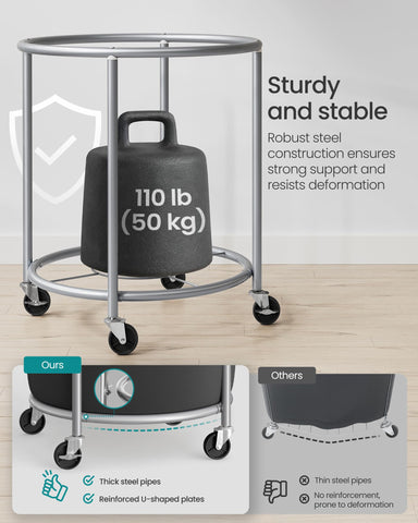SongMics locking wheels keep the cart steady during use