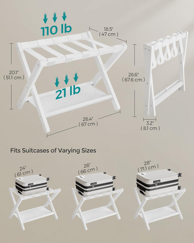 SONGMICS bamboo-frame finish highlights natural style in any guest room