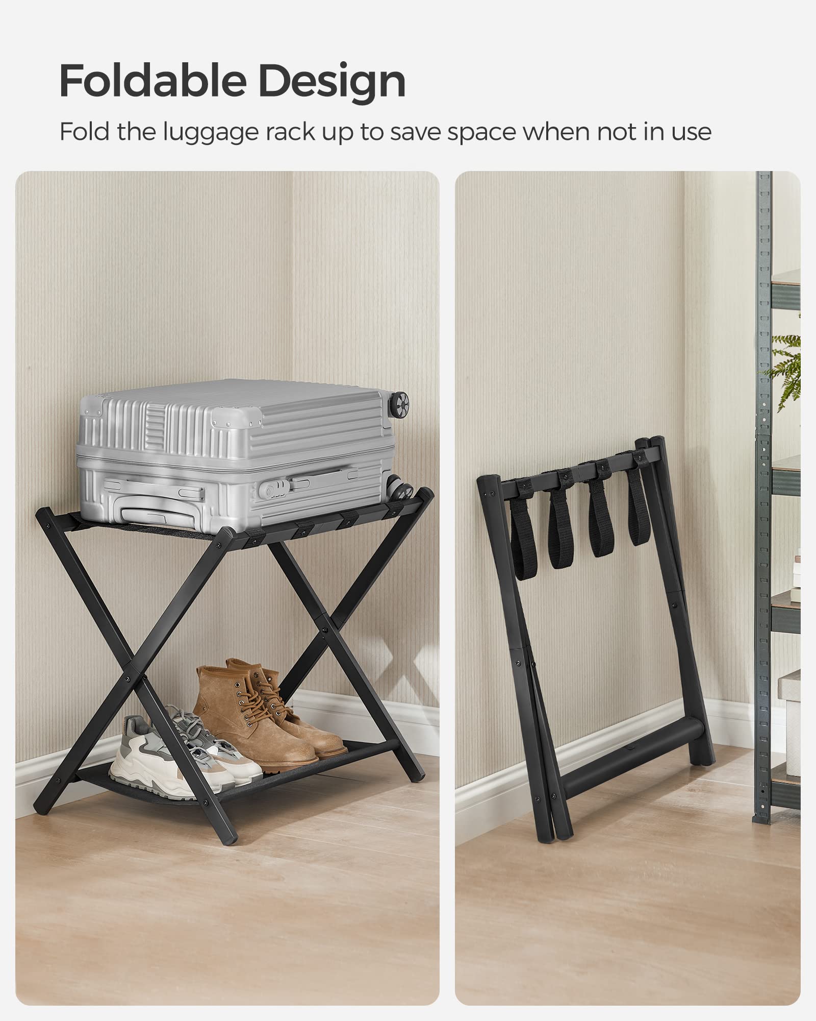 SONGMICS luggage rack easy assembly with included Allen key