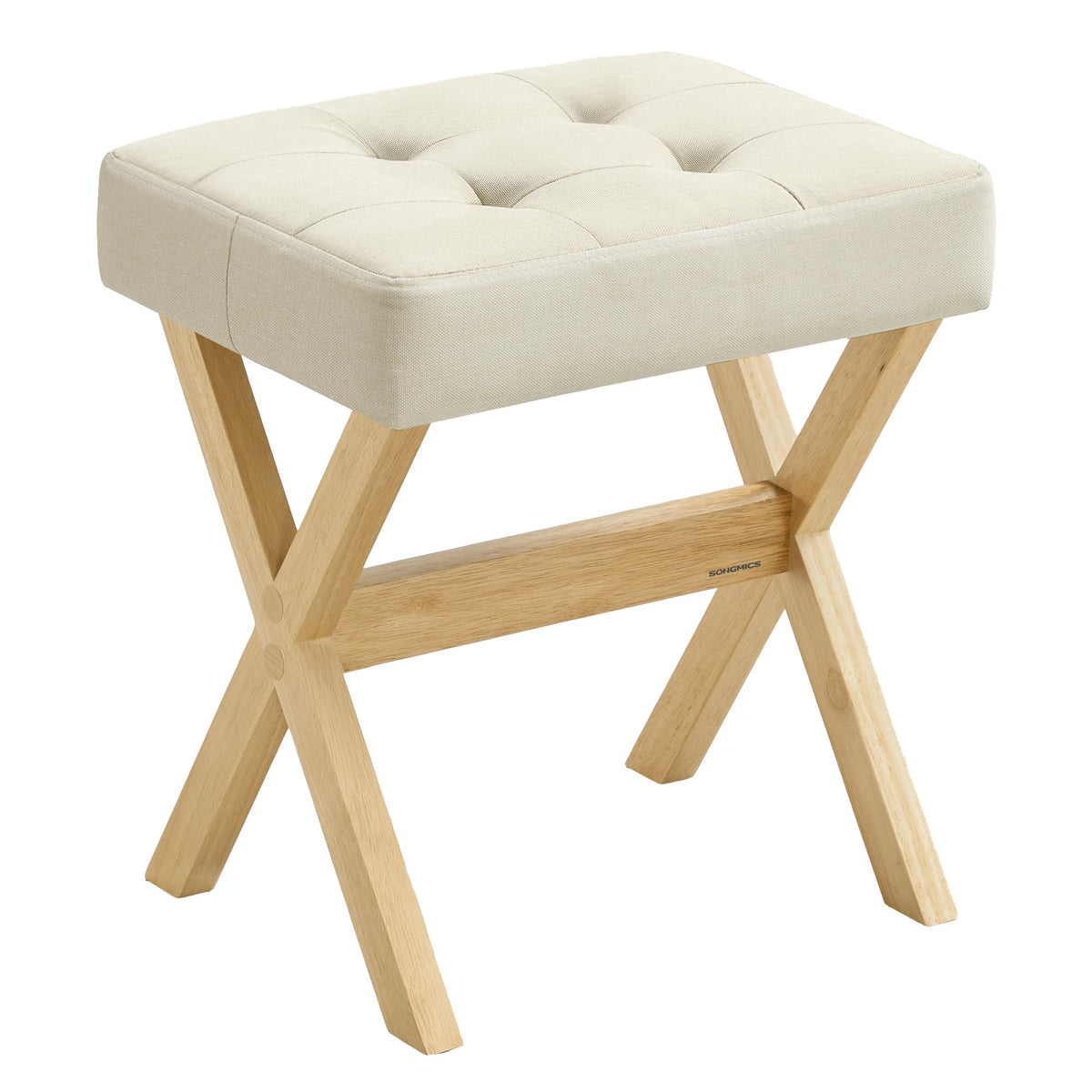 SONGMICS makeup stool padded seat for comfortable vanity sessions
