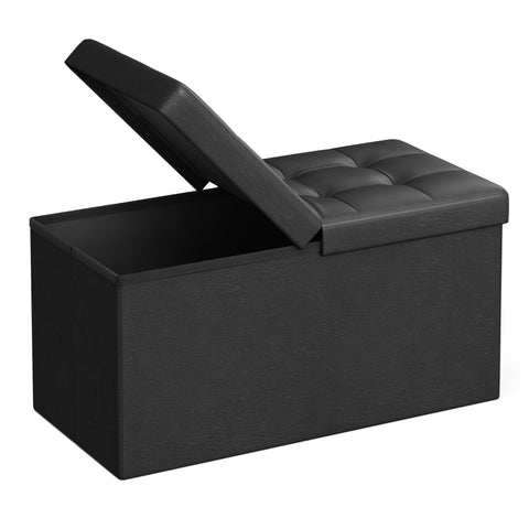SONGMICS Mazie 30in ottoman closed top offers sturdy seating with hidden storage