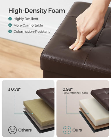 SONGMICS MAZIE 30-inch bench provides extra seating and organization in entryways