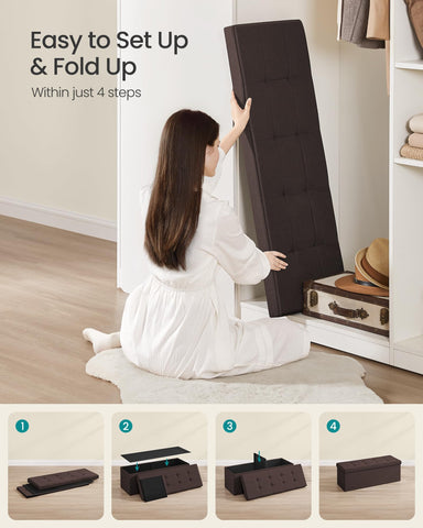 Heavy-duty 660-pound capacity of SONGMICS Mazie ottoman
