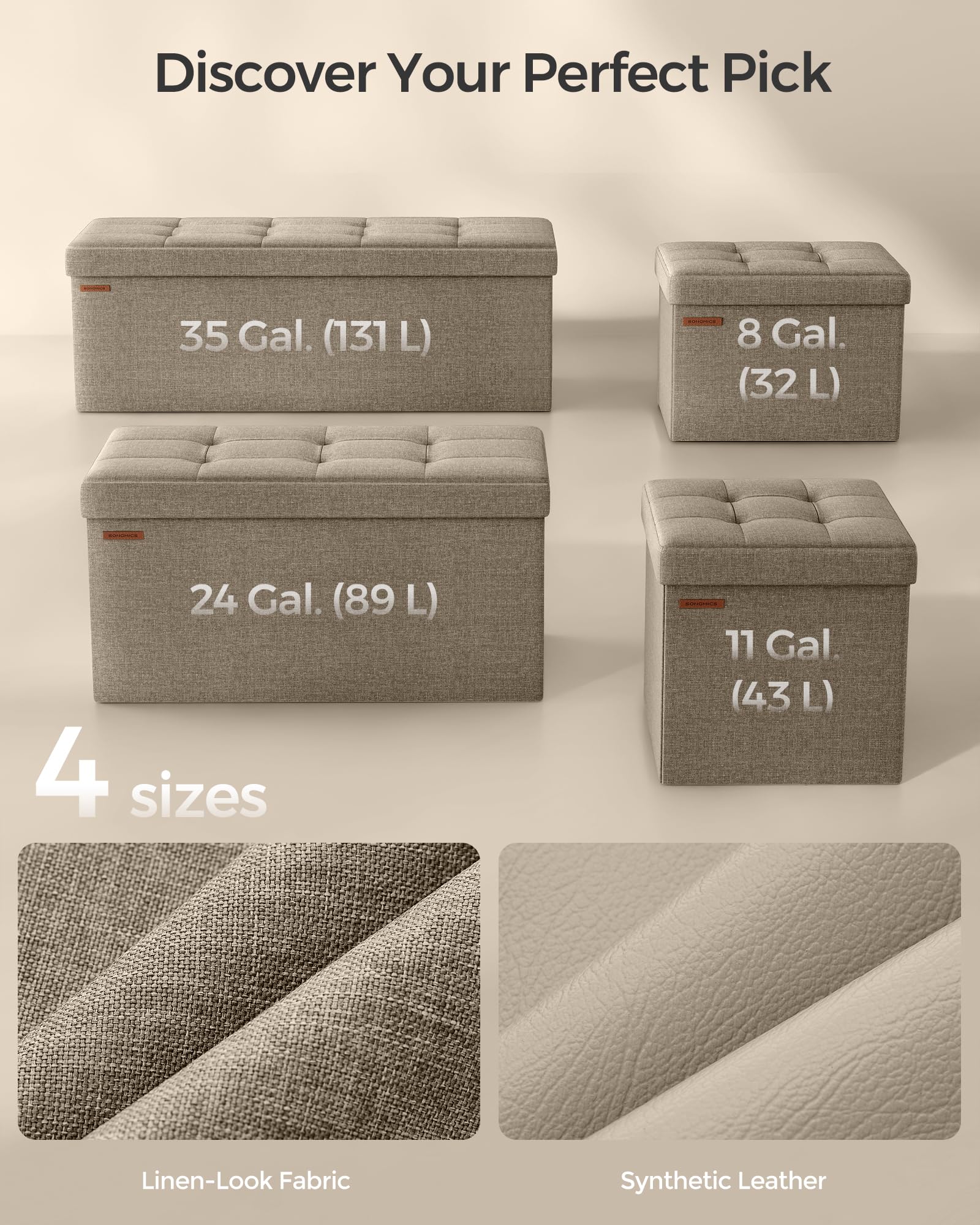Songmics MAZIE 660 lb capacity supports seating and sturdy storage.