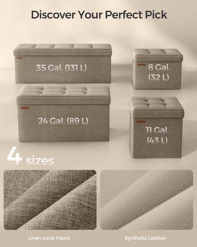 Songmics MAZIE 660 lb capacity supports seating and sturdy storage.