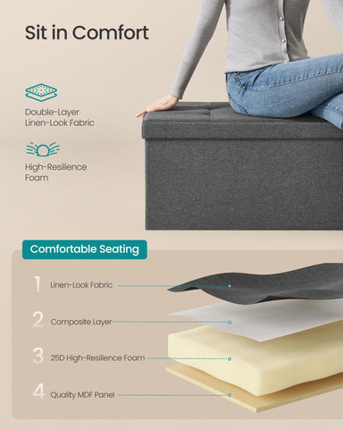SONGMICS MAZIE 660lb-capacity image, supports seating and storage with confidence.