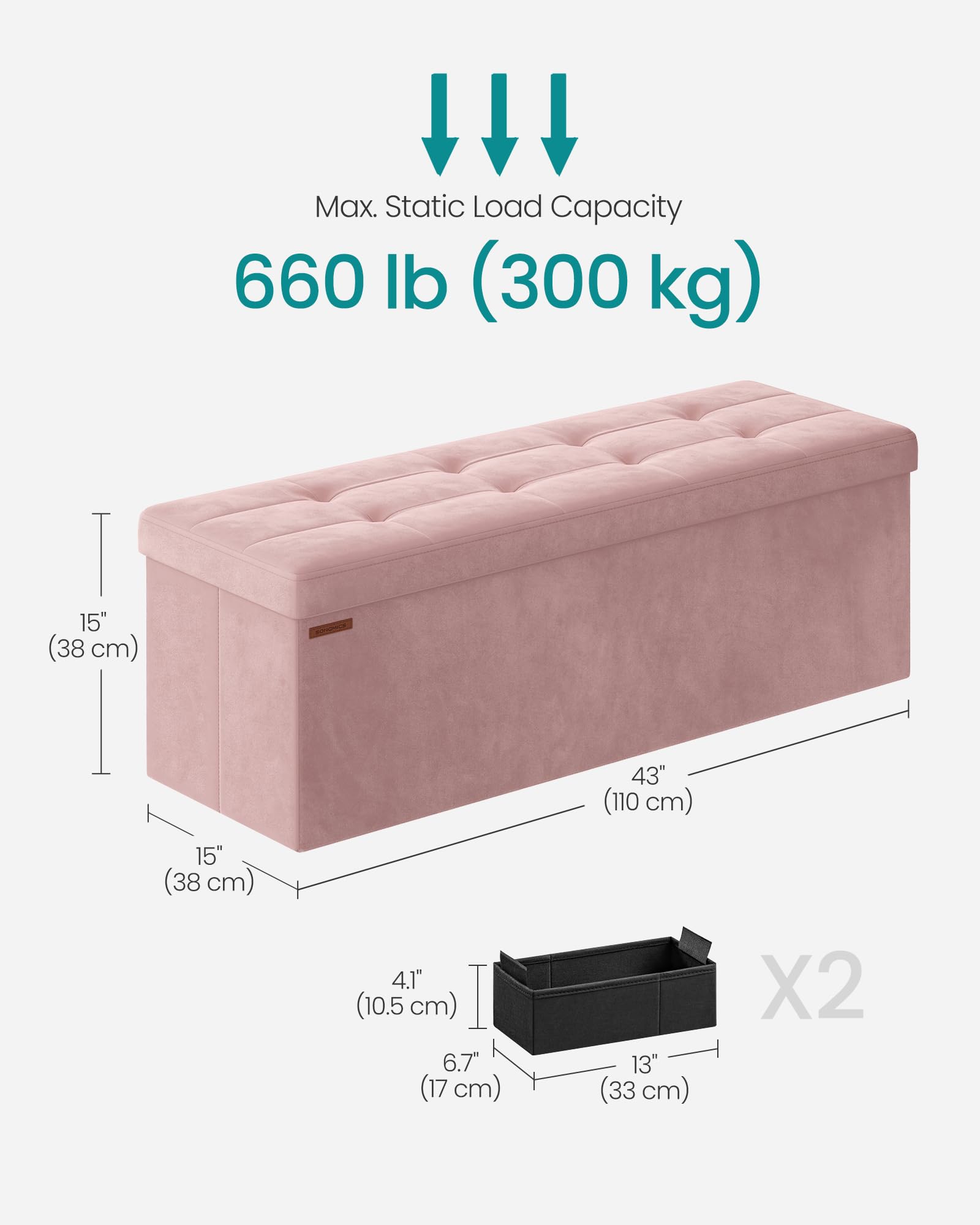 SONGMICS Mazie large 35-gallon capacity stores blankets, books, and games.